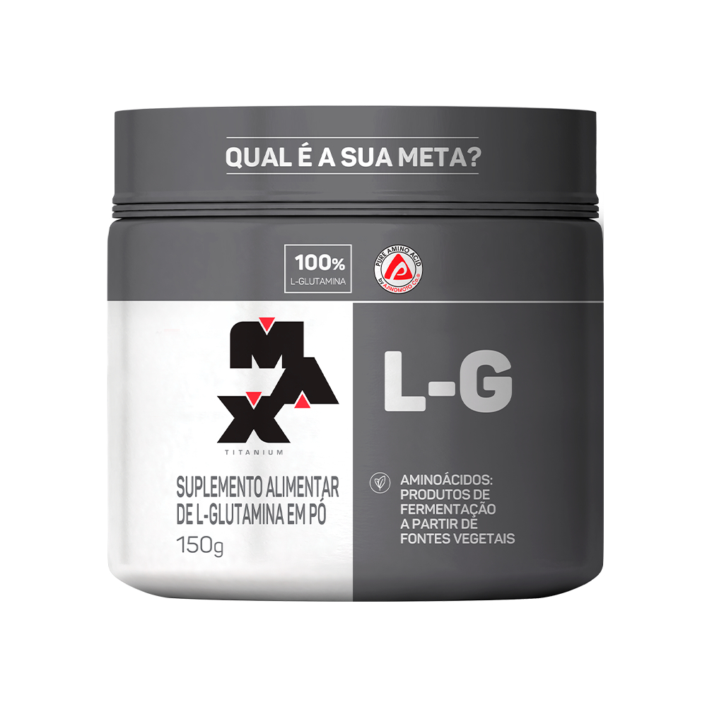 Glutamina 150g Max Titanium - Aminoacido Imunidade Recuperação L-Glutamine