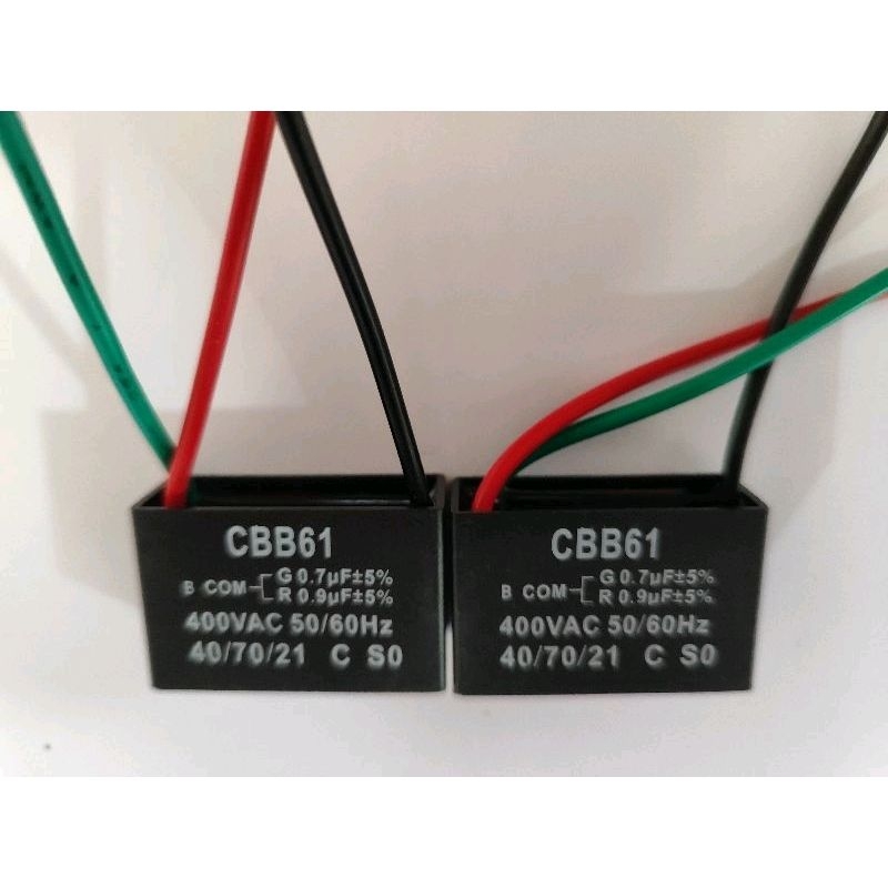 kit dois capacitores do ventilador de teto  Ventisol 3 fios 0,7+0,9uf 220v(quadrado) em Oferta na Shopee