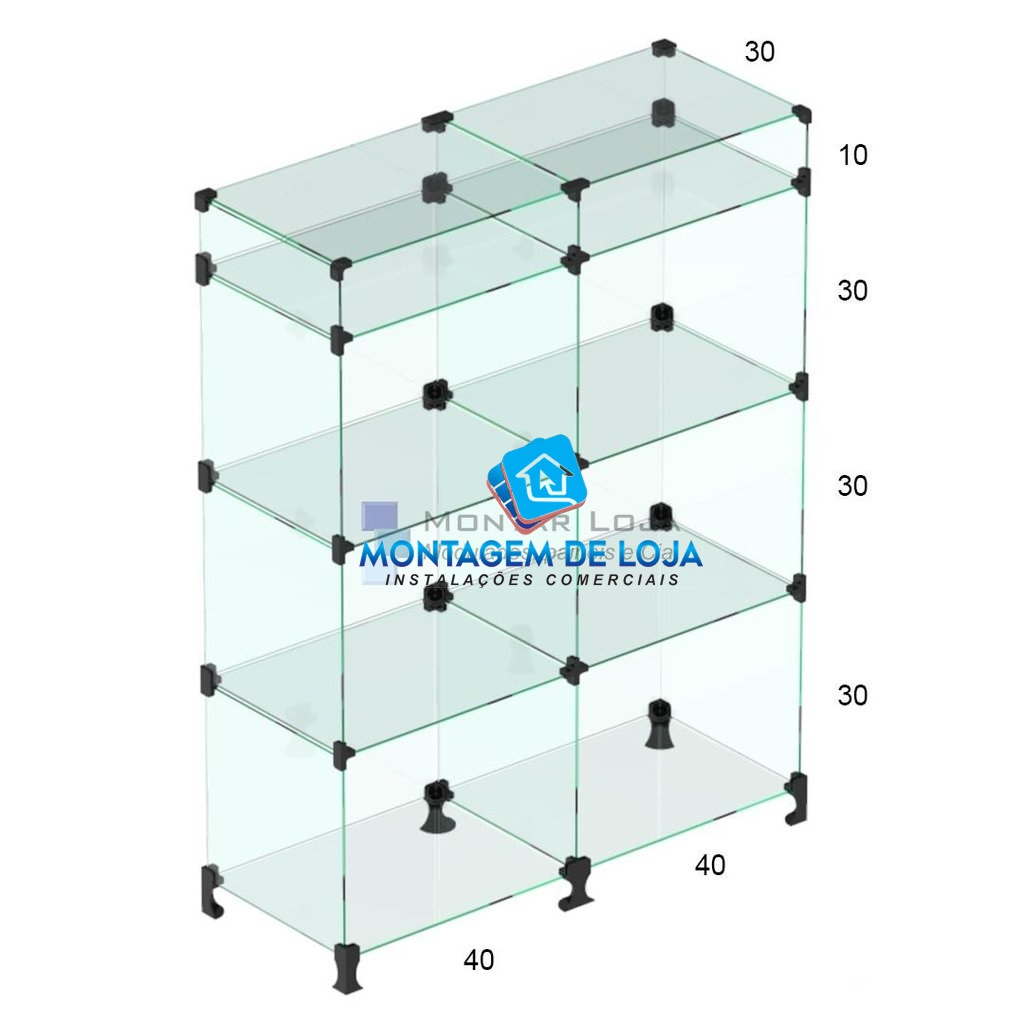Balcão Expositor Tipo Vitrine Para Loja 80x110x30cm