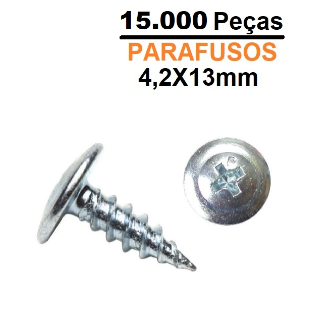 Parafuso Ponta Drywall Agulha Para Forro  Pvc 4,2x13 15.000pçs