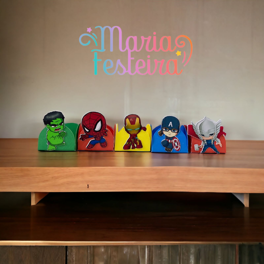 100 Forminhas 3D Tema Vingadores Baby em Oferta na Shopee
