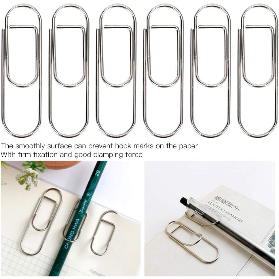 Clipes De Papel Em Aço Inoxidável 20 Peças Guardar Canetas
