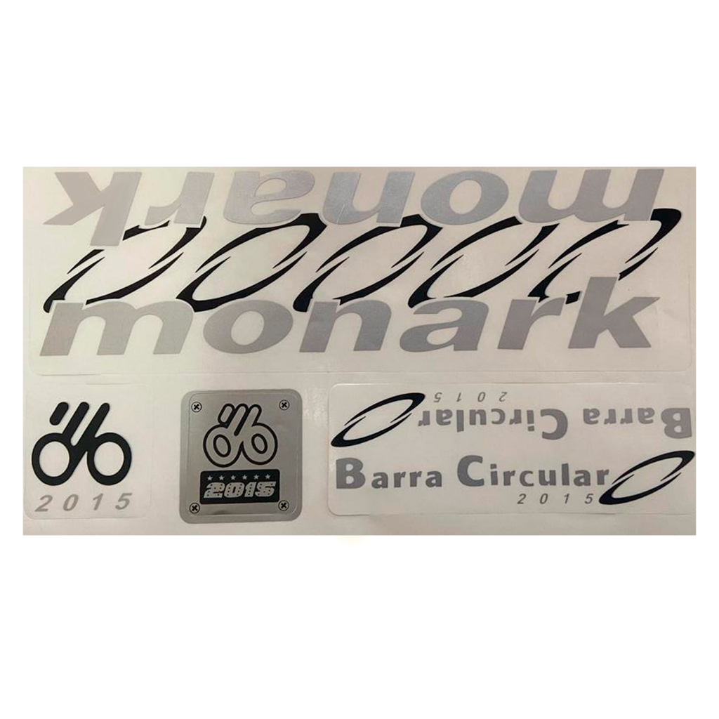 Adesivo Quadro Bicicleta Monark Barra Circular 2015 Cartela Completa