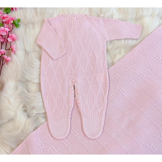 Saída de Maternidade Macacão Menina 2 pçs em Oferta na Shopee