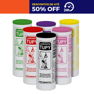 Corante para Tingir Tecidos Recuperar Personalizar Roupa Tupy 45g Diversas Cores Tinta Tecido