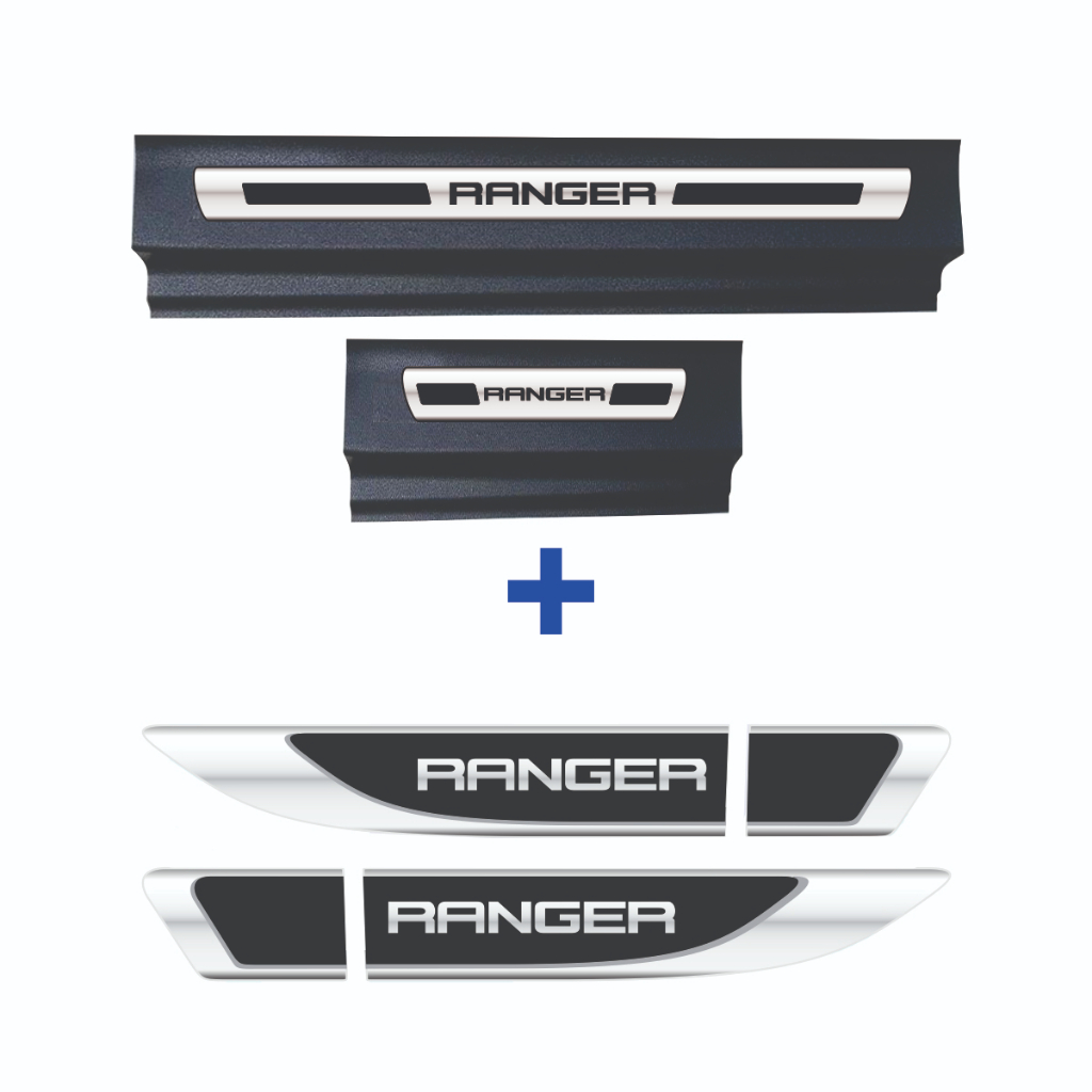 Ford Ranger Kit Soleira Resinada E Aplique De Paralama