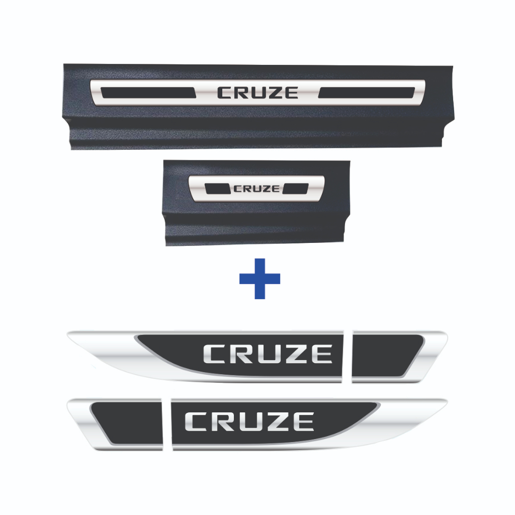 Gm Cruze Kit Soleira Resinada E Aplique De Paralama
