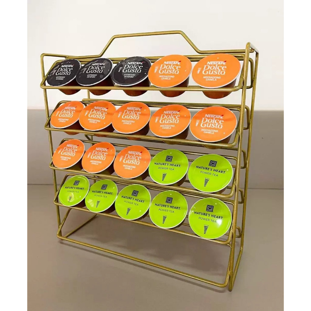 Porta Cápsulas Dolce Gusto Café Suporte 50 unidades Organização Preto Dourado em Oferta na Shopee