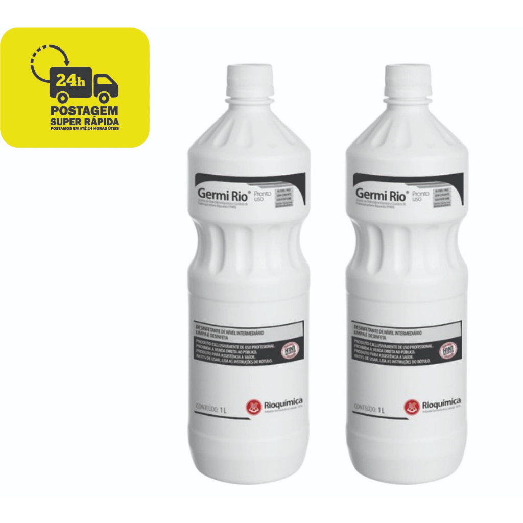 Desinfetante Germi Rio 2 Unidades de 1 Litro - Rioquímica em Oferta na Shopee