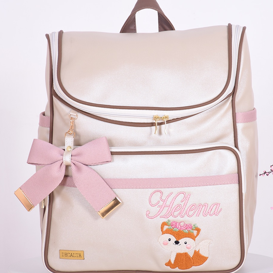 Mochila Maternidade Raposinha Rosê - 01 Peça
