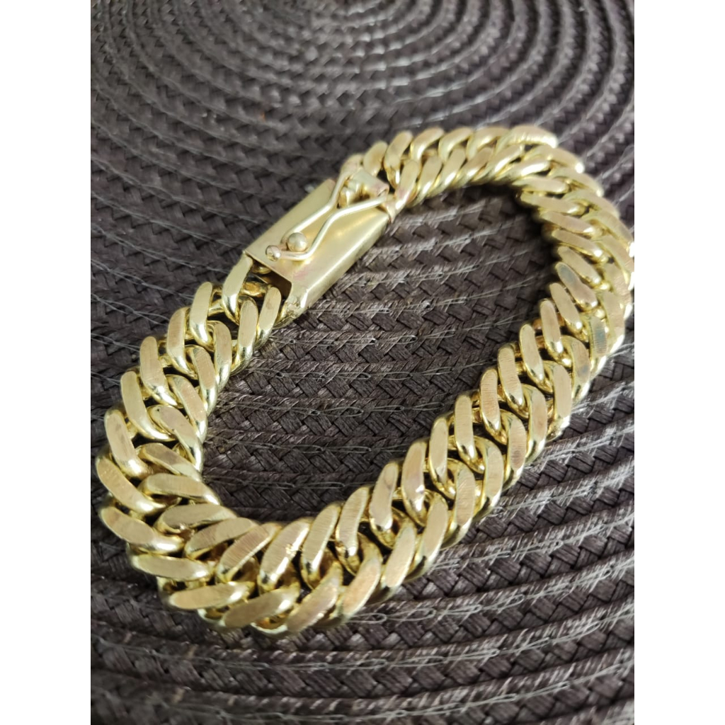 Pulseira GRUMET DUPLO 12mm MOEDA ANTIGA Cor Dourada Ouro em Oferta na Shopee