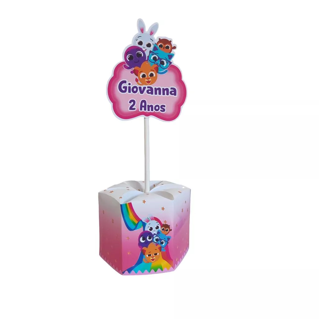 Kit 25 Centro de Mesa Personalizado Bolofofos Aniversário Lembrancinhas ENFEITE