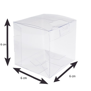 20 Caixa de Acetato Transparente 6x6x6 xm Caixa para presente lembrancinha embalagem em Oferta na Shopee
