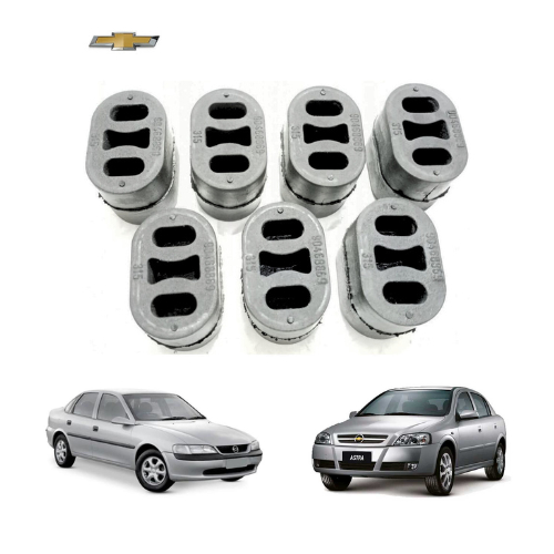 Borracha Coxim Escapamento Vectra Astra Corsa - Kit Com 7 Peças