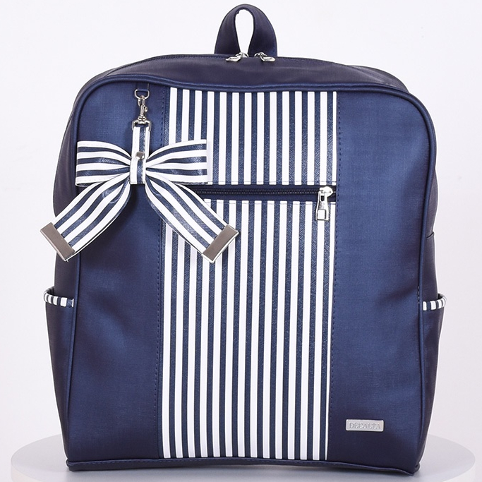 Mochila Maternidade Aconchego Listrado Marinho - 01 Peça