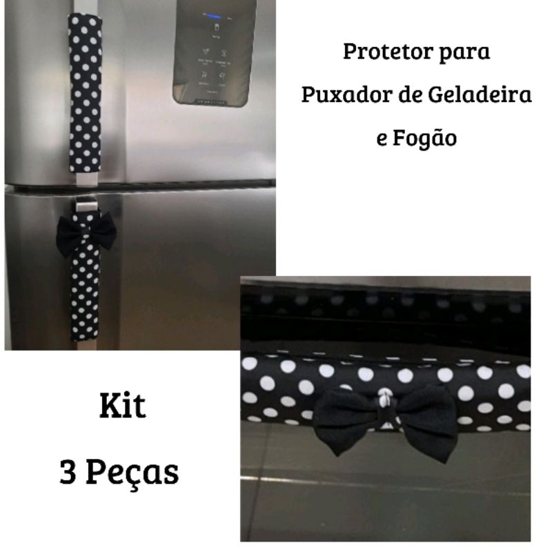 Kit 3 Pçs Protetor Para Puxador de Fogão Geladeira
