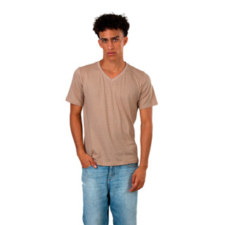 Camiseta Masculina Blusa Camisa Slim Fit Lisa Basic Gola V