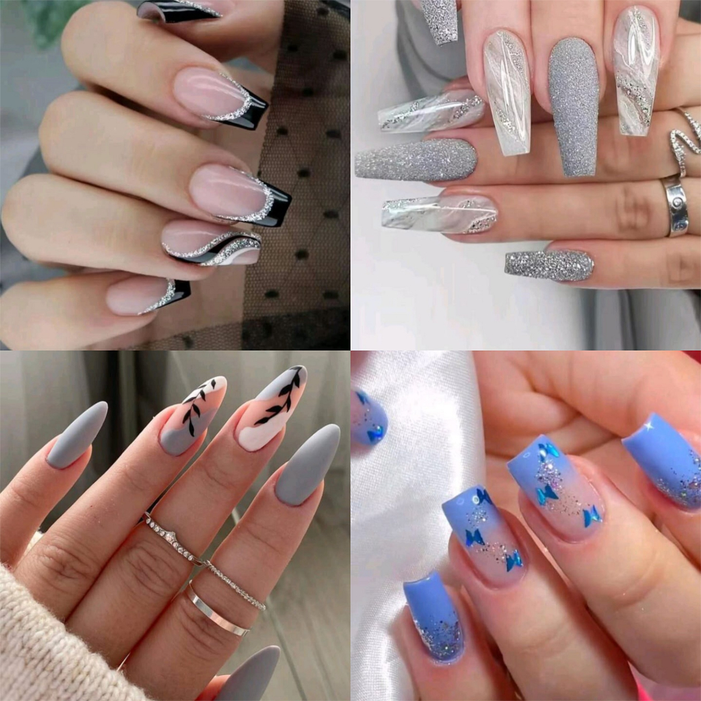 Unhas Postiças Decoradas Com Lixa 24 Peças/Unhas Postiças: Durabilidade, Praticidade e Muito Charme!