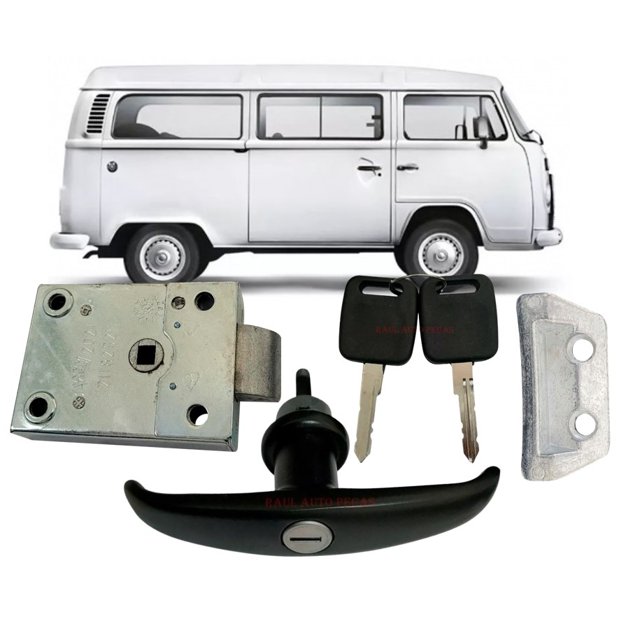 Fechadura Batente Maçaneta com Cilindro e Chave do Porta Mala Kombi Clipper 1975-1996 ----