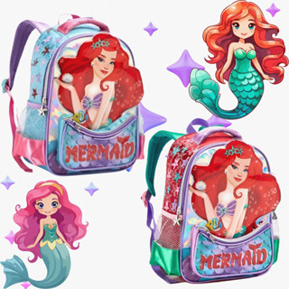 Mochila Infantil Menina Escolar Feminina Pequena Sereia 3D Grande Resistente - Denlex