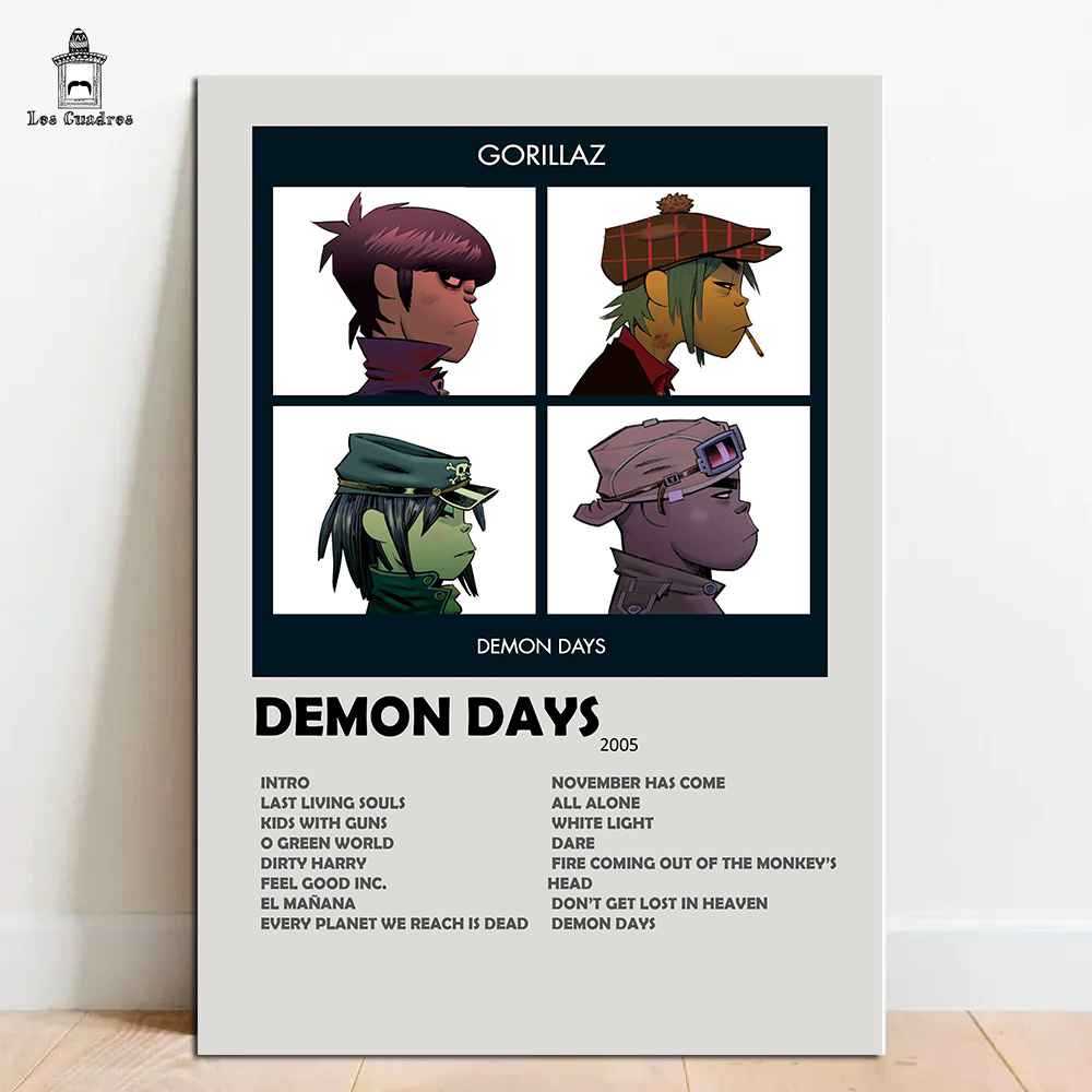 Quadro Placa Decorativa Gorillaz Demon Days em MDF 28x20cm em Oferta na Shopee
