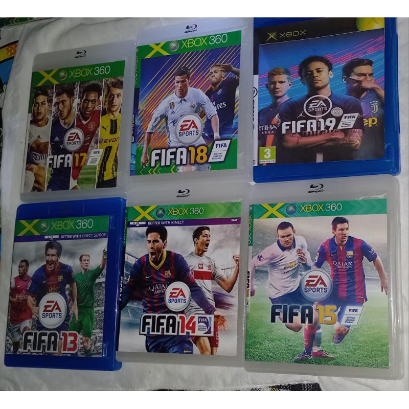 coleção de jogos Xbox 360 fifa 13 14 15 17 18 19