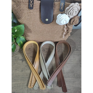 Par de Alças em Couro Ecológico com furos ideal para Bolsas artesanais