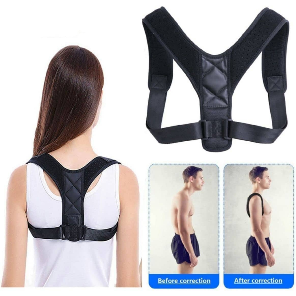 Detalhes do Corretor Postural Suporte Ajustável Ombros Costas Coluna Pronta Entrega Alta Qualidade