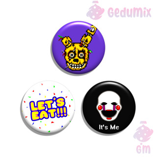 KIT 3 Bottons Broches FNAF Five Nigths at Freddy