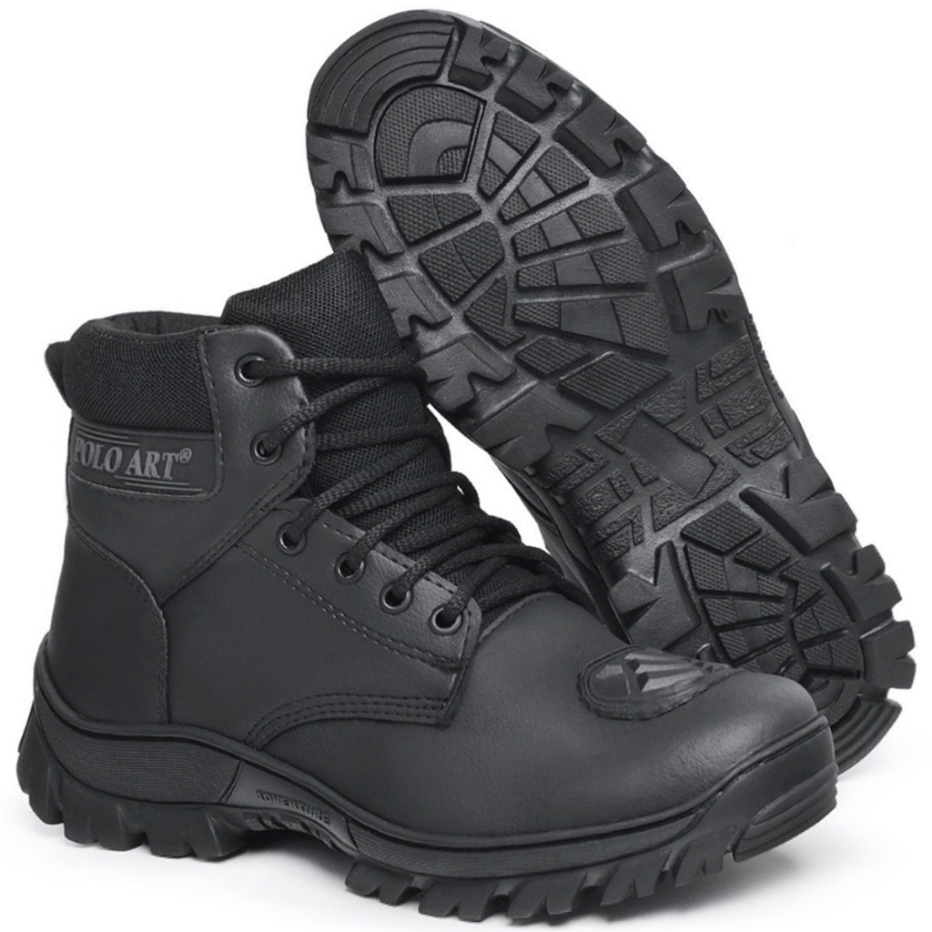 Bota Motoqueiro Militar Coturno Motociclista Protetor de Marcha e Bico Reforçado Conforto Premium