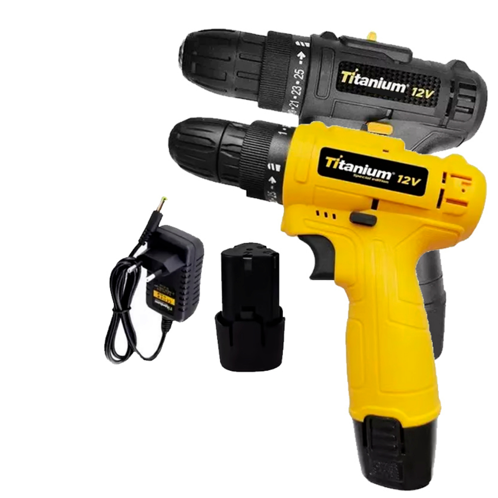 Parafusadeira Bateria 12V 3/8Pol. Bivolt Carregador Profissional + Maleta Tools Organizador Compacto