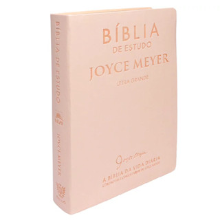 Bíblia De Estudo Joyce Meyer | NVI | Letra Grande | Capa Luxo Salmão