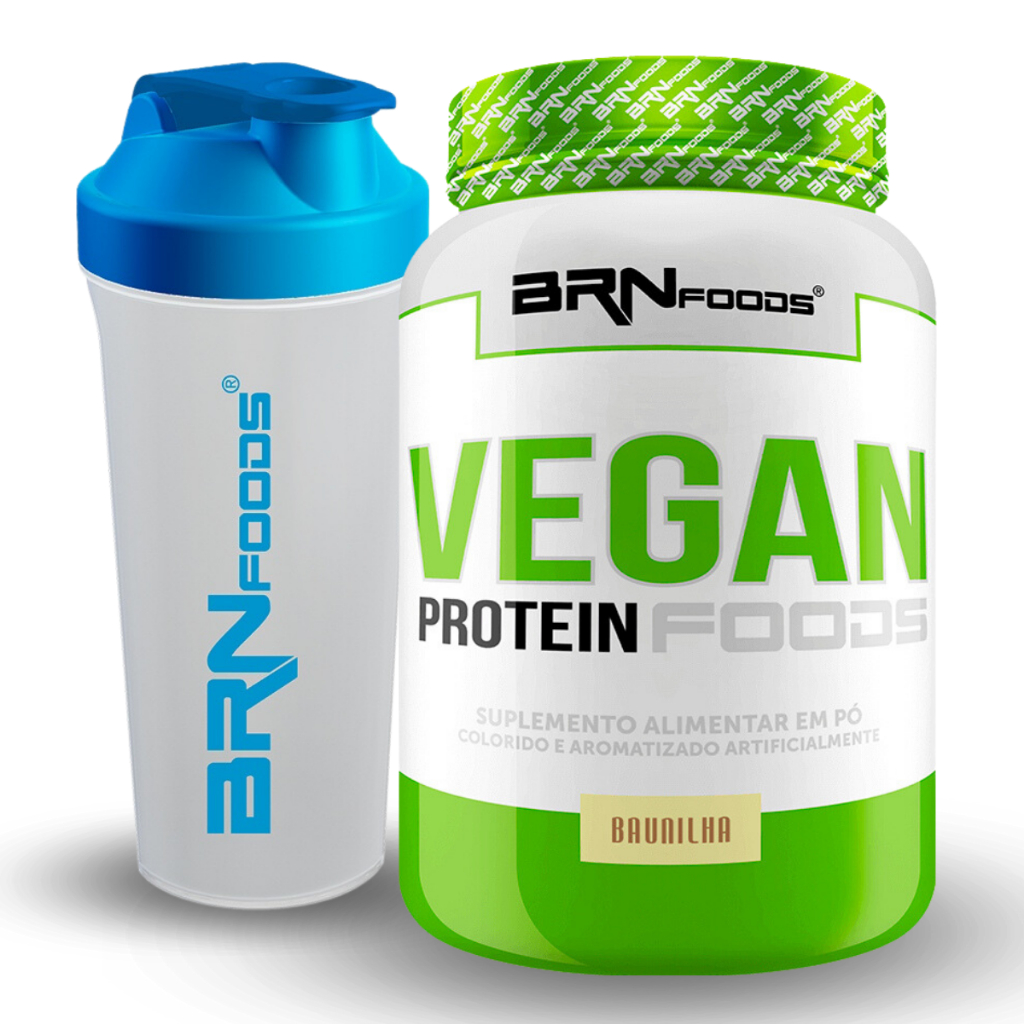 Kit Proteina Vegana Vegan Protein 500g + Coqueteleira - BRN FOODS