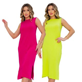 kit 02 peças Vestido Viscolycra