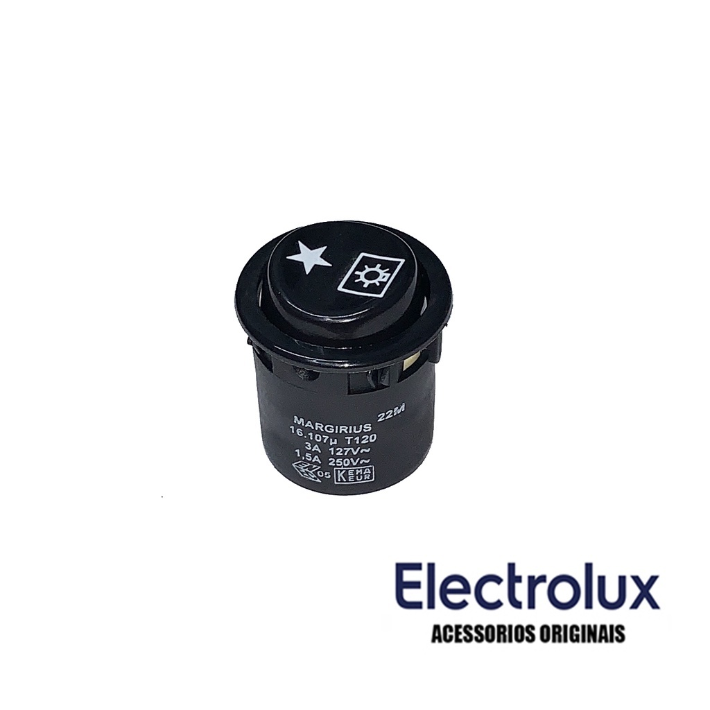 ACENDEDOR INTERRUPTOR BOTÃO DUPLO FOGAO ELECTROLUX - 50SB/52SB - 64502213