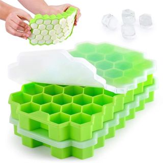 Forma Gelo Silicone Colmeia P/Garrafa Com Tampa 37 Colmeias
