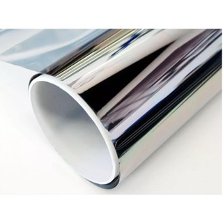 Insulfilm Película Adesiva Prata Espelhada 0,50cm x 2 metros para vidros - Prata/Prata ou Prata/Fumê