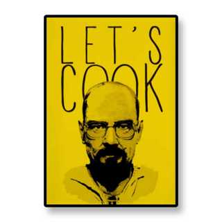 Quadro/Placa Decorativa Professor Séries/Let´s Cook Para Decoração de Cozinha/Sala de Jantar