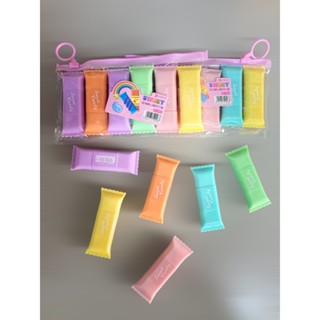 Kit com 6 Marca Texto Bala Sweet Candy com 2 pontas fofo Cor vibrante