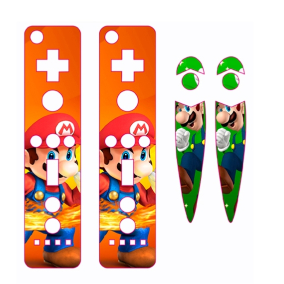 Skin Adesiva Controles Nintendo Wii - Super Mario e Luigi