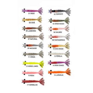 Kit camarão Artificial Com 30 Unidades 7 cm Podendo Escolher As Cores
