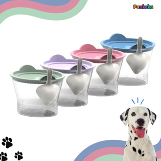Porta Ração pet com Pá Dosadora - Cachorro Gato Pássaro - Unidade - Cores em Oferta na Shopee