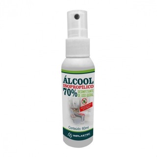 Alcool Isopropilico 70% Pump 60ML 2 UNIDADES