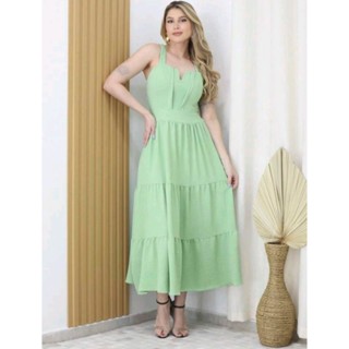 Vestido longo com bojo duna lastex V058