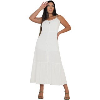 Vestido Longo Alcinha Lastex Camadas Casual Saia Rodada Feminino Social Elastex Primavera Verão De Viscolinho Lastex Malha Casual Evangelico Saia Rodada Social Elastex De Festa Branco Amarelo Preto Rosa Pink Azul Vermelho Lilas