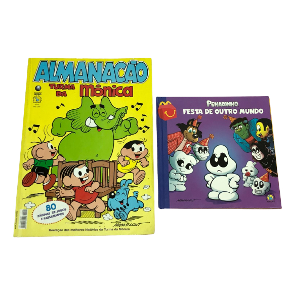 Hq E Livro Turma Da Mônica E Festa De Outo Mundo E Almanaque