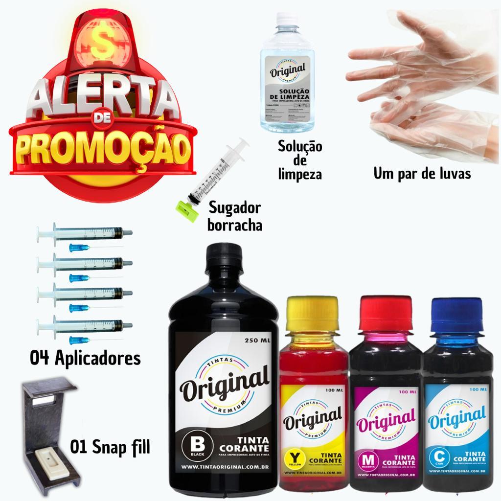 Kit Tinta Recarga 650ml Para Impressora HP Cartucho 664