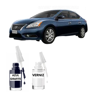 Tinta Tira Risco Automotivo Nissan Sentra Azul Grafite 2016 em Oferta na Shopee