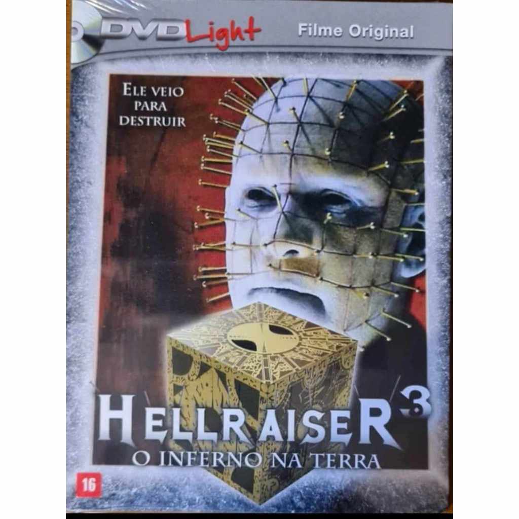 Dvd original Hellraiser 3 - O Inferno na Terra - Dvd Light - Lacrado
