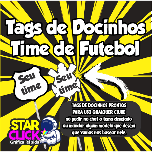 50 Tags Toppers P/ Docinho Flumin3ns3 Futebol qualquer tema para festa, brigadeiro beijinho em Oferta na Shopee
